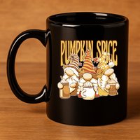 Pumpkin Spice Gnomes Autumn Lover 11oz C Handle Ceramic Mug