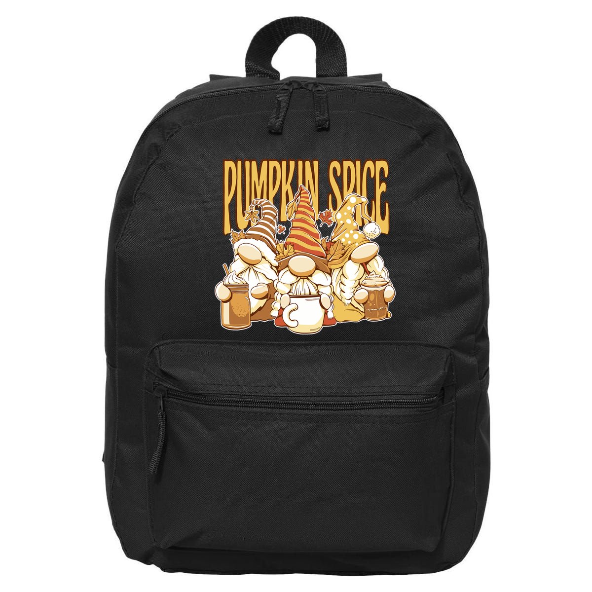 Pumpkin Spice Gnomes Autumn Lover 16 in Basic Backpack