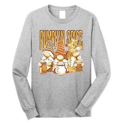 Pumpkin Spice Gnomes Autumn Lover Long Sleeve Shirt