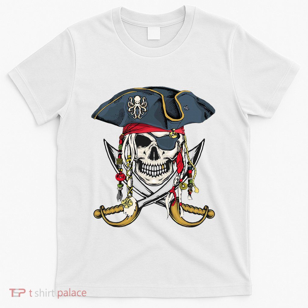 Pirate Skull Halloween Little T-Shirt