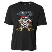 Pirate Skull Halloween Little Cooling Performance Crew T-Shirt