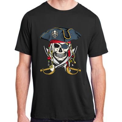 Pirate Skull Halloween Little Adult ChromaSoft Performance T-Shirt