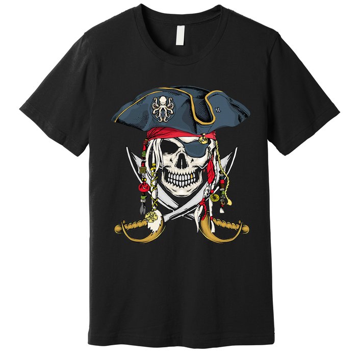 Pirate Skull Halloween Little Premium T-Shirt