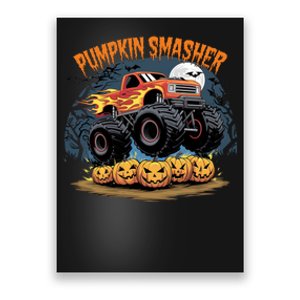 Pumpkin Smasher Halloween Monster Truck Lover Poster