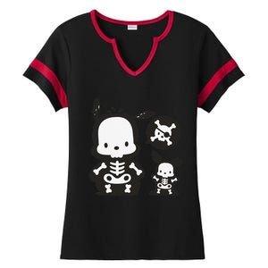 Pochacco Skeleton Halloween Sweat Ladies Halftime Notch Neck Tee