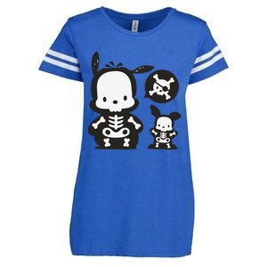 Pochacco Skeleton Halloween Sweat Enza Ladies Jersey Football T-Shirt