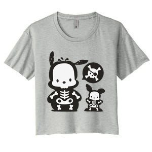 Pochacco Skeleton Halloween Sweat Women's Crop Top Tee