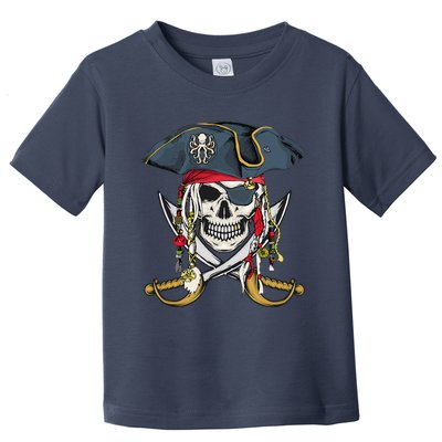 Pirate Skull Halloween Little Toddler T-Shirt