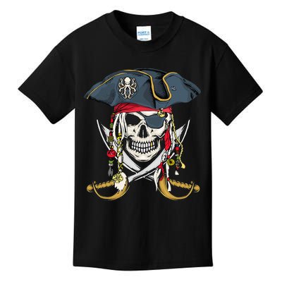 Pirate Skull Halloween Little Kids T-Shirt