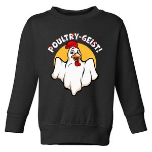 PoultryGeist Scary Halloween Ghost Chicken Toddler Sweatshirt