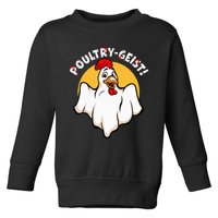 PoultryGeist Scary Halloween Ghost Chicken Toddler Sweatshirt