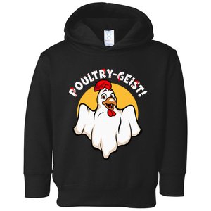 PoultryGeist Scary Halloween Ghost Chicken Toddler Hoodie