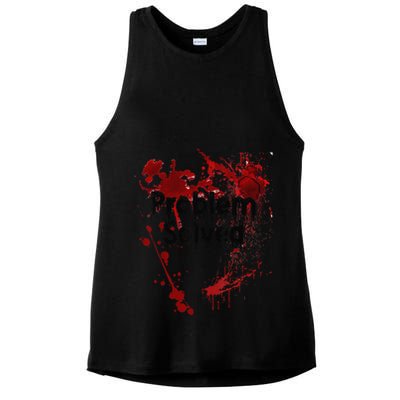 Problem Solved Halloween Print Ladies PosiCharge Tri-Blend Wicking Tank