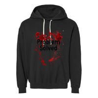 Problem Solved Halloween Print Garment-Dyed Fleece Hoodie
