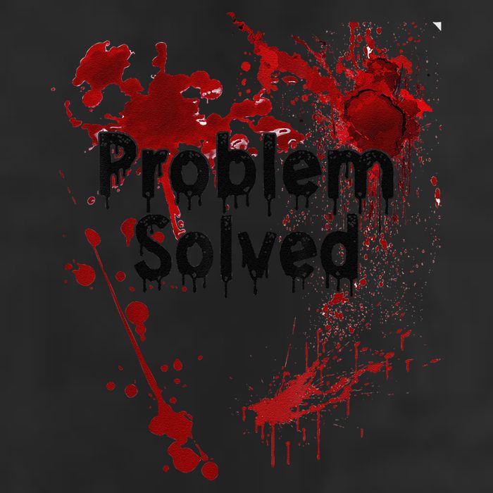 Problem Solved Halloween Print Garment-Dyed Fleece Hoodie