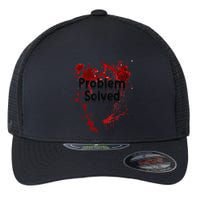 Problem Solved Halloween Print Flexfit Unipanel Trucker Cap