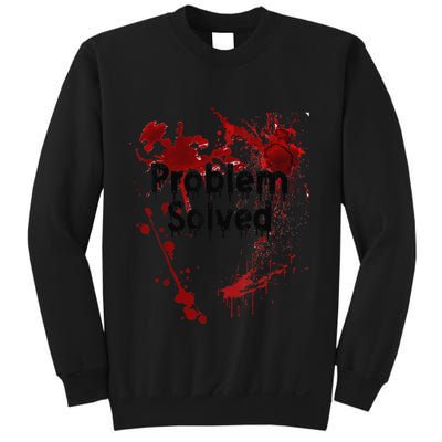 Problem Solved Halloween Print Sweatshirt