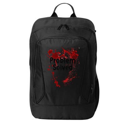 Problem Solved Halloween Print City Backpack