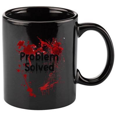 Problem Solved Halloween Print 11oz C Handle Ceramic Mug