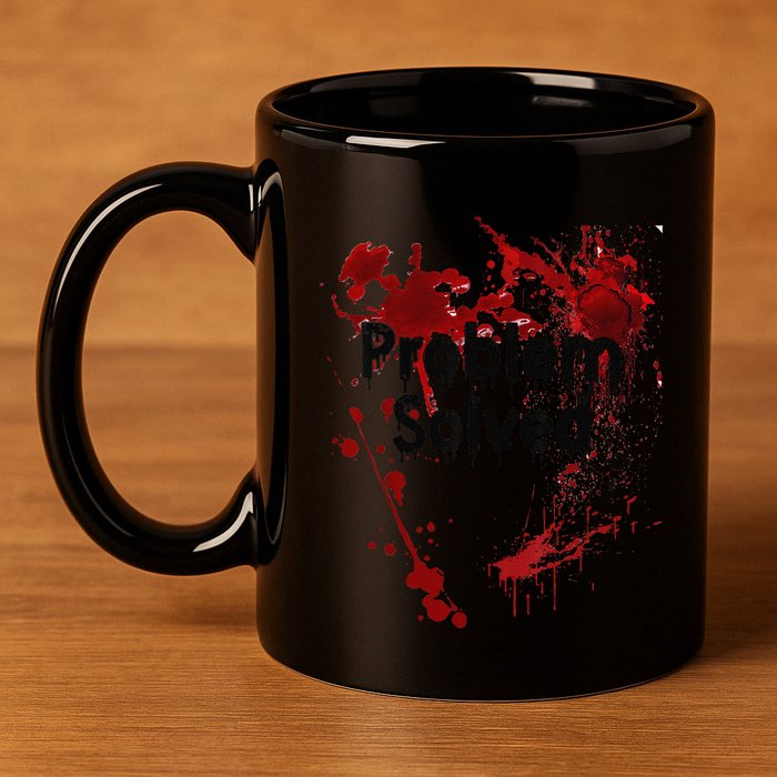 Problem Solved Halloween Print 11oz C Handle Ceramic Mug