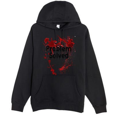 Problem Solved Halloween Print Premium Pullover Hoodie