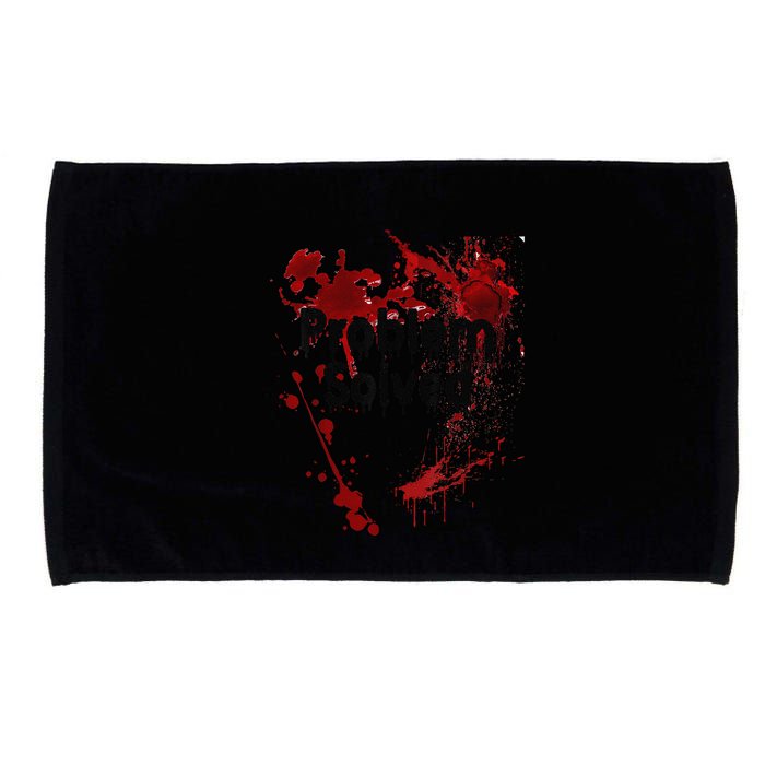 Problem Solved Halloween Print Microfiber Hand Towel