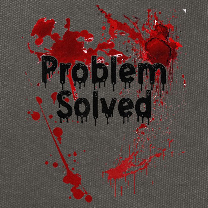 Problem Solved Halloween Print Cotton Canvas Backpack