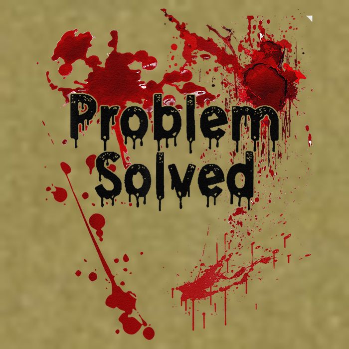 Problem Solved Halloween Print Garment-Dyed Women's Muscle Tee