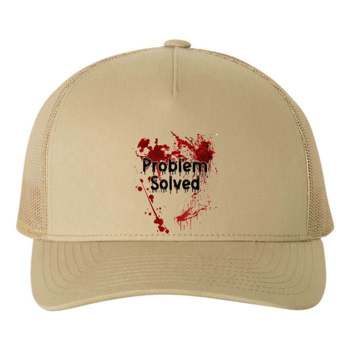 Problem Solved Halloween Print Yupoong Adult 5-Panel Trucker Hat