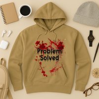 Problem Solved Halloween Print Hoodie