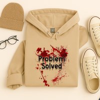 Problem Solved Halloween Print Hoodie