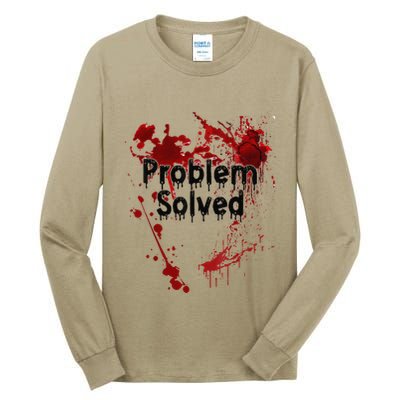 Problem Solved Halloween Print Tall Long Sleeve T-Shirt