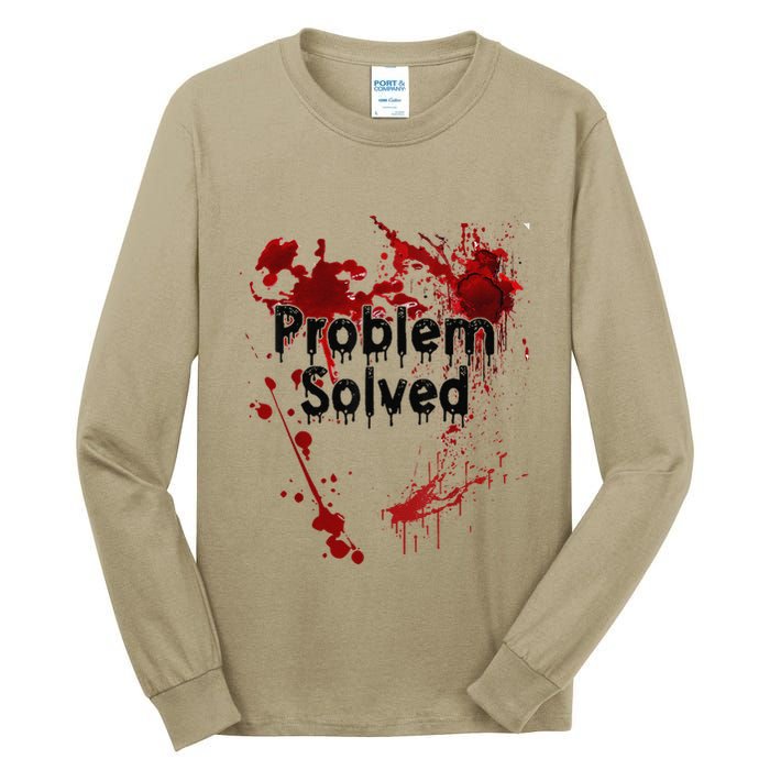Problem Solved Halloween Print Tall Long Sleeve T-Shirt