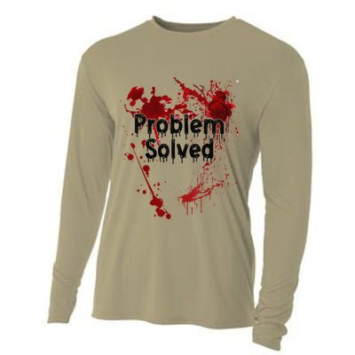 Problem Solved Halloween Print Cooling Performance Long Sleeve Crew
