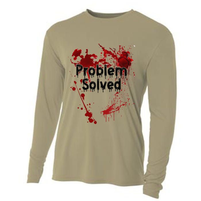 Problem Solved Halloween Print Cooling Performance Long Sleeve Crew