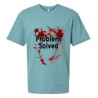 Problem Solved Halloween Print Sueded Cloud Jersey T-Shirt