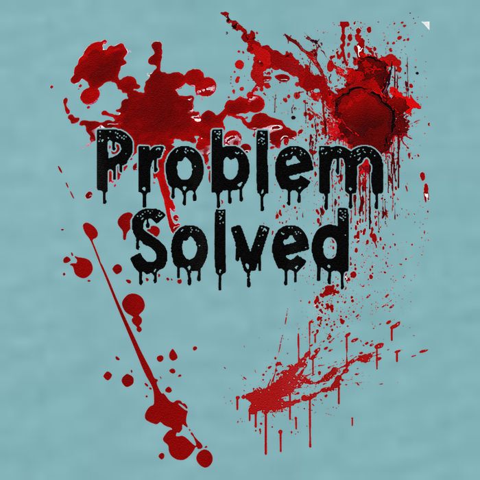 Problem Solved Halloween Print Sueded Cloud Jersey T-Shirt