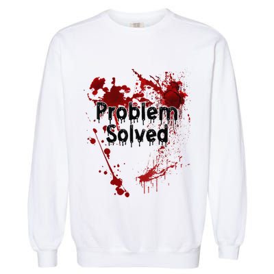 Problem Solved Halloween Print Garment-Dyed Sweatshirt