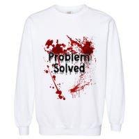 Problem Solved Halloween Print Garment-Dyed Sweatshirt