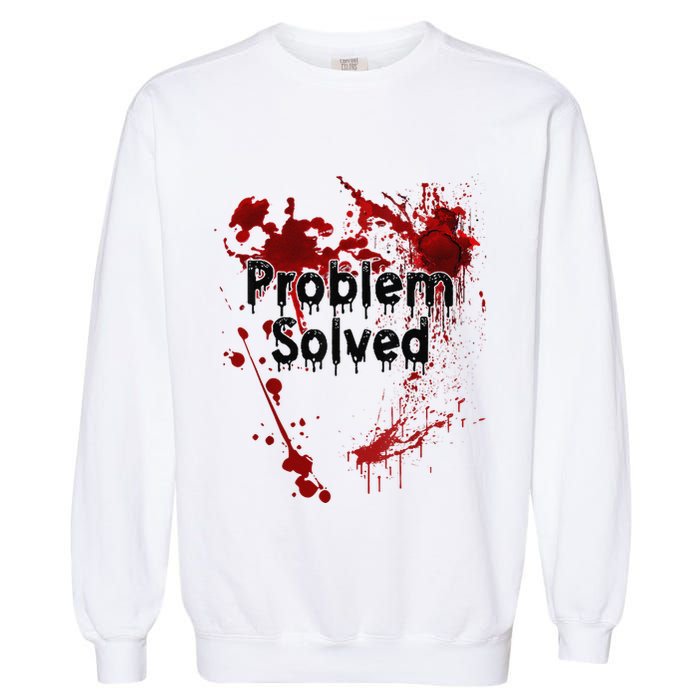 Problem Solved Halloween Print Garment-Dyed Sweatshirt