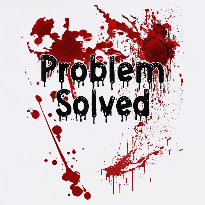 Problem Solved Halloween Print Garment-Dyed Sweatshirt