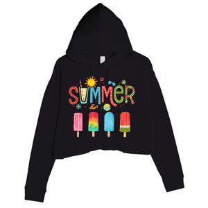 Popsicle Summer Hello Summer Crop Fleece Hoodie