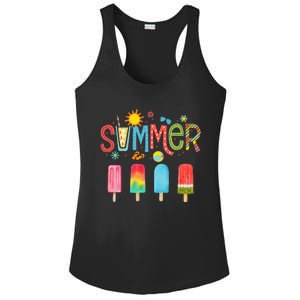 Popsicle Summer Hello Summer Ladies PosiCharge Competitor Racerback Tank