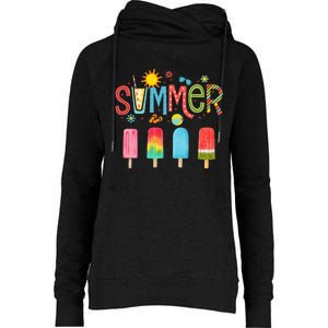 Popsicle Summer Hello Summer Womens Funnel Neck Pullover Hood