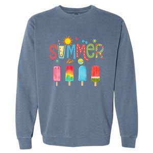 Popsicle Summer Hello Summer Garment-Dyed Sweatshirt