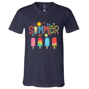 Popsicle Summer Hello Summer V-Neck T-Shirt