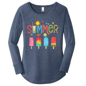 Popsicle Summer Hello Summer Women's Perfect Tri Tunic Long Sleeve Shirt