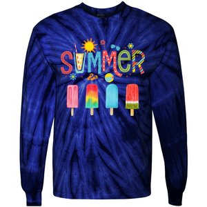 Popsicle Summer Hello Summer Tie-Dye Long Sleeve Shirt