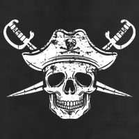Pirate Skull Hat Swords Adult Drive Performance Visor
