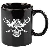 Pirate Skull Hat Swords 11oz C Handle Ceramic Mug